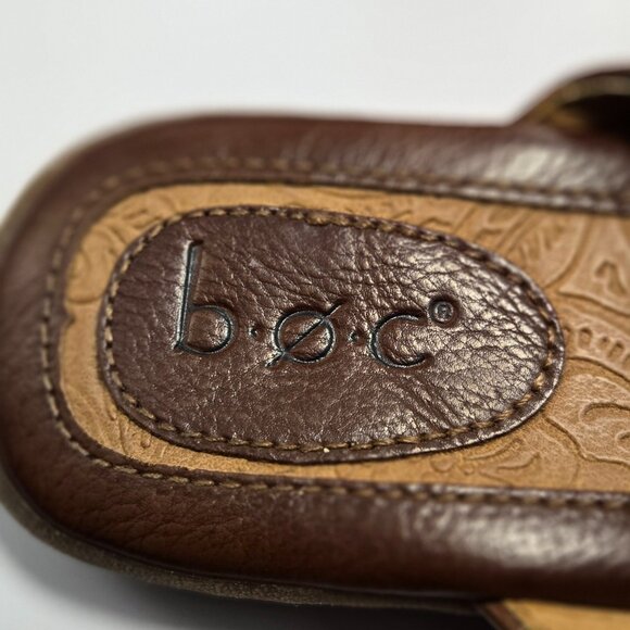 B.O.C. Women's Tan Faux Leather Thong Sandals Size 6 - Picture 6 of 6